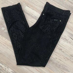 Seven7 Black Snake Print Leggings Size 6